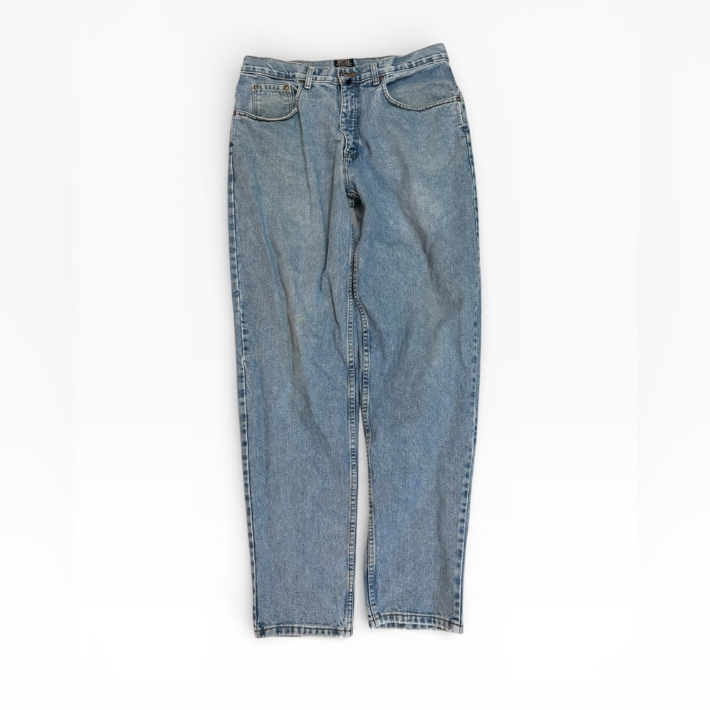 Vintage 90s B.U.M Equipment Jeans Men’s 35x34 Wash Straight Taper Made in Canada